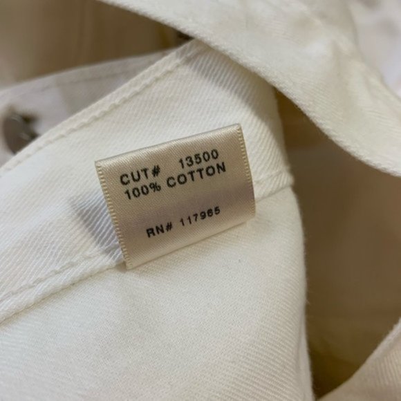 J Brand White Cut Off Denim Eyelet Jean Shorts 30 - Picture 7 of 8